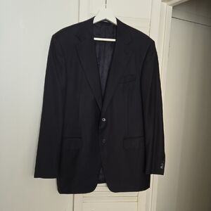 Canali Dark Navy Virgin Wool Men's Blazer Made In Italy Fits 42R